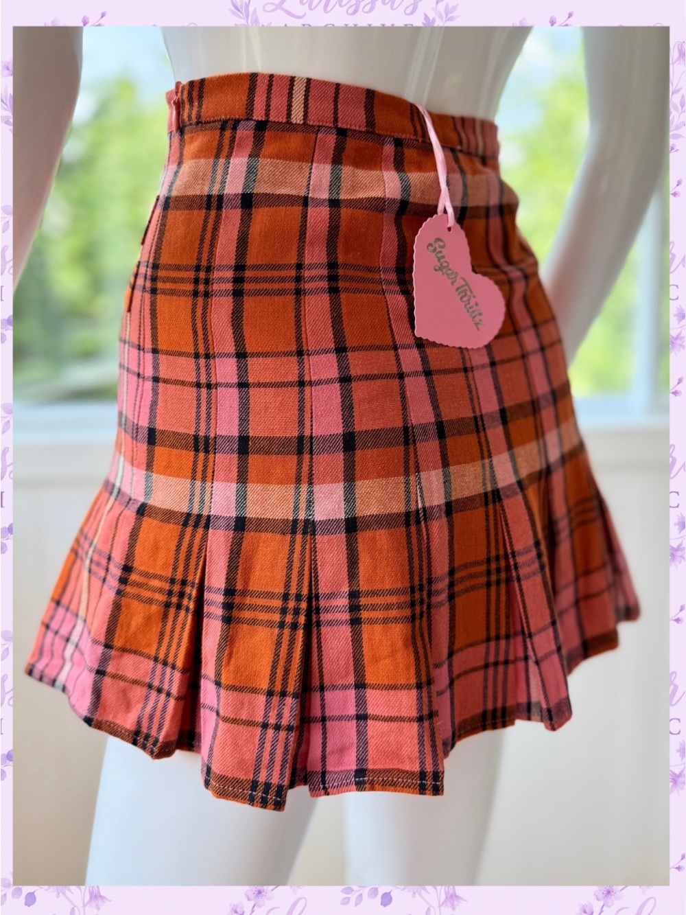 Sugar Thrillz Dolls Kill Real Everlasting Love Plaid Pleated Skirt XS (Fits XXS) - Picture 2 of 16